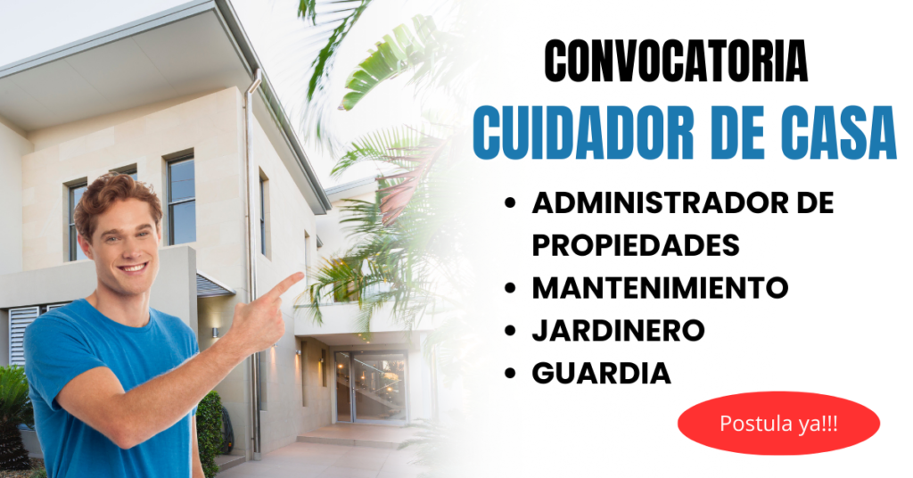 Convocatoria para Empleo: CUIDADO DE CASA